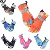 Kids Children Winter Warm Mountain Snowboard Touch Screen Ski Gloves Waterproof Full Finger Mittens for Outdoor Sports 240112