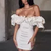 Costume da bagno da donna Abito da spiaggia e tuniche Abbigliamento da spiaggia Pareo per l'estate Sexy con vita Gonna corta Busto Spalla Lisca di pesce Volant Solido