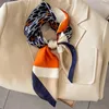 Pinces à cheveux foulard en Satin de soie pour femmes foulards de cou foulard Animal 70cm châles carrés et foulards Wrpas dames