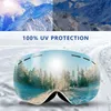 Obaolay Skimasker Sport-skibril Wintersneeuwbril Kan helmen dragen Dubbelzijdig AntiFog HD-lens Snowboardaccessoires 240112