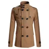 2024 casaco de lã masculino longo terno de lã blusão homem casaco de lã exterior para uso casual roupas da marca 240113