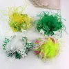 Hair Accessories 8pcs/set St. Patrick's Day Feather Bows Girls Clip For Mardi Gras Kids