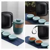 TeAware Set Teel Tören Seti Seyahat Potu Gongfu için Çin Çaydan Şarkı Geleneksel Kompakt Minimalist Servis