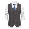 Mäns västar vintage singel breasted kostym väst färgglad bröllop formella affärer casual waistcoat