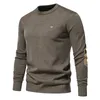 AutumnWinter Casual Versatile Mens Sweater Pullover Round Neck 240113