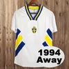 Retro 1994 1988 Schweden Fußballtrikot 94 Dahlin Brolin Schwarz Mild Limpar Andersson Larsson Ingesson Classic Football Shirts Calcio Ibrahimovic 10 Berg Svensson 20