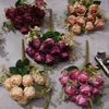 11 vork Milanese roos meerlaagse ronde roos grensoverschrijdende buitenlandse handel groothandel zijden bloemen high-end woondecoratie nepbloemen XW