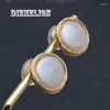 Boucles d'oreilles à dos sans perçage, grand bouton baroque de 12mm, perle d'eau douce naturelle, Clip sans trou d'oreille, pièce de monnaie, bobine de moustique