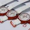 時計豪華な監視員ムーンズウォッチメン5A高品質のクォーツムーブメントクロノグラフ腕時計デザイナーオメガワッチオールダイヤルワーキングモントレクルス8M1U
