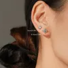 MODIAN 1CT 05CT D Color VVS Lab Diamond Stud Earrings For Women 925 Sterling Silver Wedding Jewelry Gift 240112