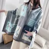 Winter American Cashmere-like Warm Carriage Scarf Women's Double-Sided Two-Color Shawl Long Warm Scarfs