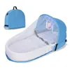 Baby Reizen Bed Net Slaapmand Geboren Bescherming Mosquito Draagbare Wieg Opvouwbaar Ademend Babybedje Bumper 240112