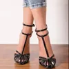 Sapatos de vestido de salto alto mulheres sandálias 2024 verão preto stilettos tornozelo fivela cinta senhoras bombas casuais pu sexy sandalias comodas de mujer