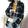 Blouses Femmes Chemise à carreaux Femmes Style coréen Loisirs Mode Streetwear Lâche Simple Femme Jeunes étudiants Été Printemps Tout-match