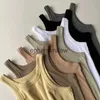 Kvinnors tankar Camis Summer New Women Cotton Tank Topps Topps ärmlös tråd Solid färg All-Match Slim Ladies Vestephemeralew