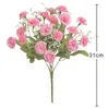 Dekorative Blumen, künstliche lila Hortensien, elegante Blumensträuße mit langanhaltender Wirkung für Hochzeit, Brautparty, Party