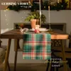 Gerring Natale Rosso Plaid Bandiera Da Tavolo Tarn Tinto Verde Runner Per Sala Da Pranzo Tovaglietta Decor Mobile TV Tovaglia 240112