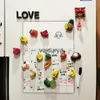 Kylmagneter ins 3d harts bioniska mat kylskåp magneter söta kök realistiska fruktdekorativa väggklistermärken kylskåp klistermärkenvaiduryd