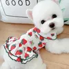 Vêtements pour chiens Couple Vêtements T-shirt Robe Été Chat Chiot Yorkshire Poméranie Costume Bichon Caniche Schnauzer Vêtements Maltais XXS