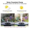 Decorazioni da giardino Fontana solare Pompa 2.2W Stagno galleggiante 8 ugelli Acqua alimentata per la decorazione del bagno degli uccelli