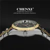 Chenxi Top Brand Lovers 'Pary Kwarc Mężczyźni Watch Women Valentine Gift zegar zegarków Panie 30 m Wodoodporne zegarek 240112