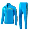 2023 Half Pull Pull Long Sleeve Napoli Tracksuit Soccer Jersey 21 22 23 24 Fotbollsspårsutrymmen Kids Kit SSC Neapel Ae7 D10s Training Suit Train Tuta Chandal Jogging