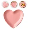 Plates Creative Heart-shaped Ceramic Bowl Snack Fruit Salad Breakfast Kitchen Tableware Home Cooking Dishes Dessert Pudding Plate