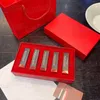 Conjunto de batom de maquiagem 5 peças rubywoo dubonnet chili tubo preto rouge batons foscos de longa duração kit de caixa de cosméticos labiais com bolsa de presente
