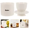 Dinnerware Sets Ceramic Butter Dish With Lid Jar Fridge Holder Kitchen Sealed Cheese Storage White Crock