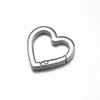 Keychains 5Pcs 25mm Heart Shaped Carabiner Hook Keychain Keys Bag DIY Jewelry Keyring Dog Chain Buckles Accessory Material