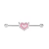 Heart-Shaped Body Jewelly Complete Set Of 10Pcs Female Stainless Steel Navel Nail Nose Clip Lip Accessories Drop Delivery Dhpz6
