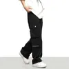 Men's Pants Male Cargo Trouser Work Straight Leg Long Multi Pocket Elastic Waist Open Zipper Casual Sports Trousers