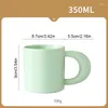 Tasses 1 pièces 350ml tasse à café en céramique créative nordique tasse à la main anneau poignée pour tasses de bière en porcelaine Drinkware