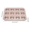 Baking Moulds 12-Cavity Cake Mold Set Non-Stick Carbon Steel Material Muffin Pan Pans For Kitchen Oven Bread