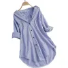 Blusas de mujer, camisa elegante para mujer M a 4XL, Top informal, blusa holgada de manga larga para mujer, ropa para mujer
