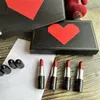 Brand Lip Makeup Lipstick Set Gift Red Box Kit 4pcs/set Lustre Liptsicks Rouge A Levres 3g*4pc