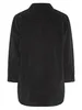 Элегантная вельветовая рубашка больших размеров на осень-зиму, женская свободная длинная длинная рубашка на пуговицах с длинным рукавом, официальная рабочая блузка 6XL 7XL 240112