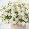 Dekorative Blumen, künstliche lila Hortensien, elegante Blumensträuße mit langanhaltender Wirkung für Hochzeit, Brautparty, Party