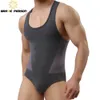 Brave Person bodysuits män hög elasticitet Shapers Men's Leotard Slim Corrective Body Building Men Singlet Underwear 240112