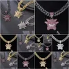 Met diamanten ingelegde elf hiphop hanger legering Fl diamant-strass Cubaanse ketting sieraden cadeau voor mannen en drop-levering Dhi1J