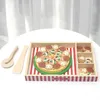Wooden Pizza Play Food Set Pretend Food And Pizza Cutter Toy For Kids Ages 3 240112