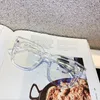 Montature per occhiali da sole Occhiali da donna in stile classico Grame Blu con blocco della luce Trasparente Uomo Rivetti Decorazione Occhiali per uomo Donna