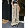 Pantalon Femme JMPRS Américain Hip Hop Femmes Streetwear Cargo Taille Haute Harajuku Lâche Pantalon Occasionnel Poches De Mode Femelle Y2K