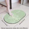 Oval Diatomaceous Earth Floor Mat Household Non Slip Bathroom Kitchen Mat Super Water Absorbent Quick Dry Shower Floor Mat Entrance Door Mat Rugs Carpet HW0171