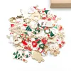 Encantos 20-50pcs Esmalte Árvore de Natal Veado Meia Jóias Fazendo Brinco Pingente Colar Pulseira Acessórios Diy Artesanato Suprimentos