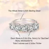 925 Sterling Silver 255 Carat Diamond 5 Pcs Half Row Luxury Ring Trend Fashion Men Ladies Birthday Gift Wedding 240112