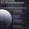 Zonnebril Multifocale leesbril Dichtbij middellange afstand Dames Anti-blauw licht Bril op sterkte Dioptrie 1,0 tot 4,0