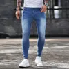 Męskie dżinsy Spring Hip Hop Pants rozciągnij szczupłe spodnie Black Classic Streetwear Casual Designer Cowboy Chłopak dla mężczyzn