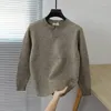 メンズセーターの衣類ソリッドカラーなしパーカーニットセーター男性のプルオーバースムーズなプレーン大きな大きなサイズフィットトップスコットン
