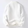 Mens Sweater Winter Top Quality Cashmere Vneck Sweaters Knitted Pullover Men Soft Warm Fashion Solid Color Ching 240113